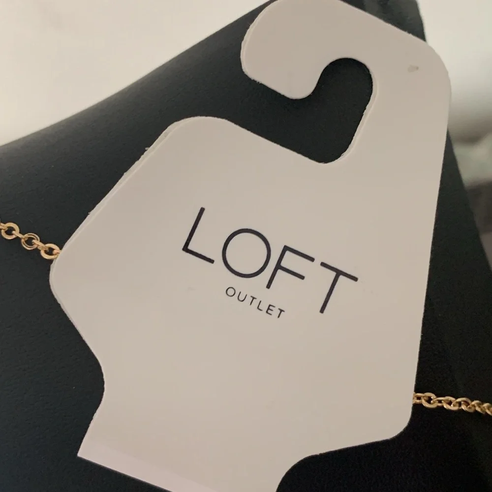 LOFT Red Floral Tassel Necklace